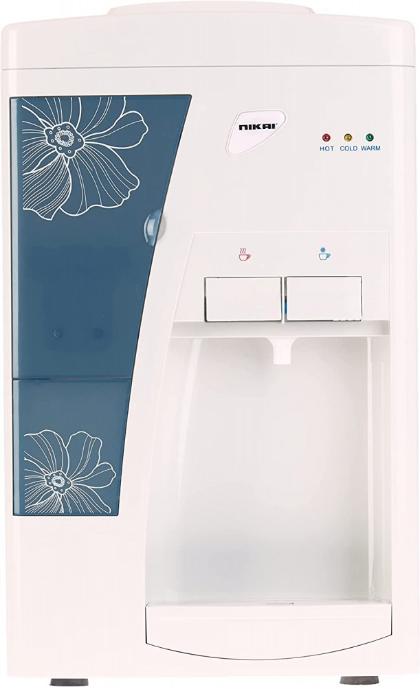 Nikai hot and cold water dispenser, single tap, tabletop, cup holder