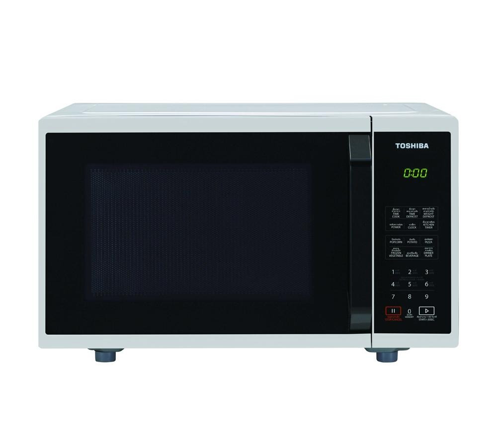 Toshiba Microwave, 23 Liters, Digital Display, 8 Programs, White