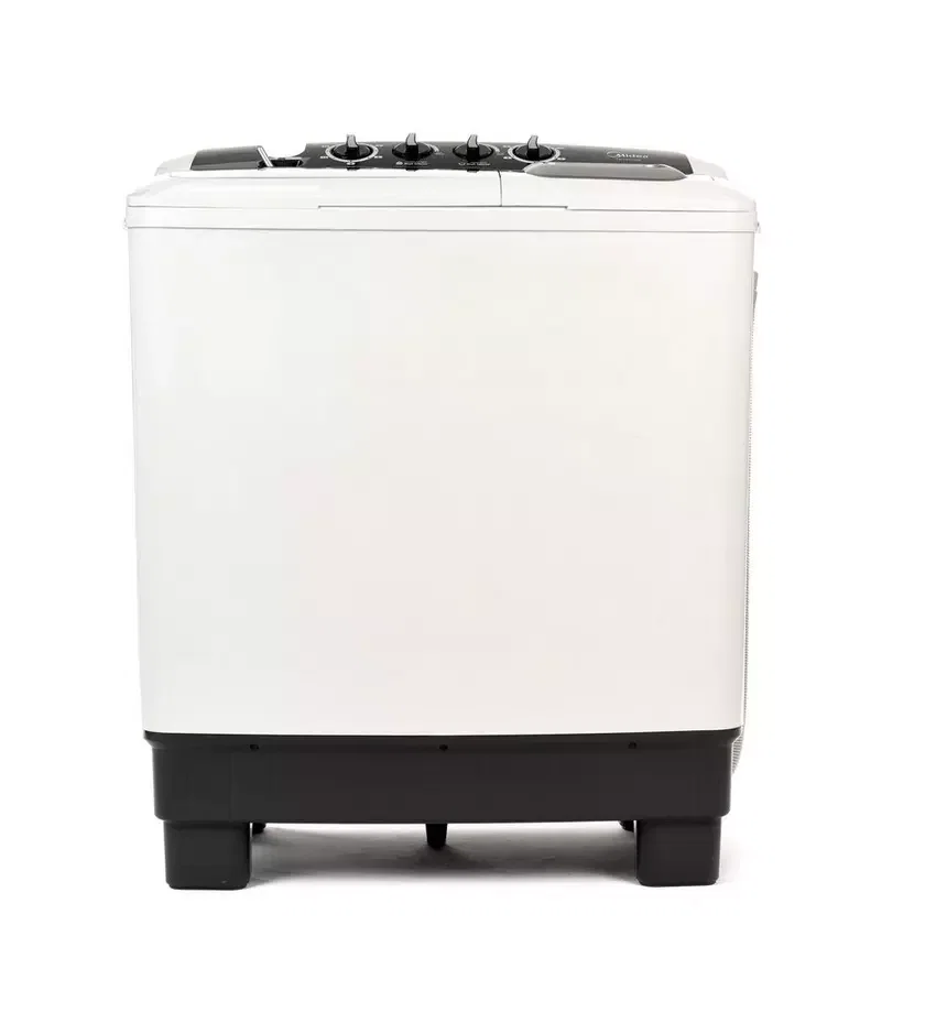 Midea - Twin Tub Washing Machine, Top Load, 10 kg, 4.6 kg Drying, Turbo Wash Technology, Air Drying Function, White