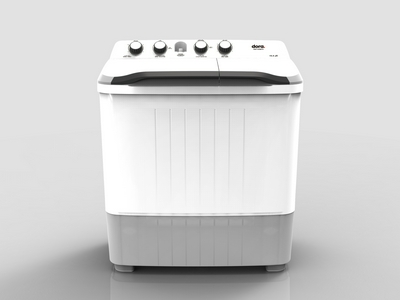 Dora Elegant Twin Tub Washing Machine 10 KG, White
