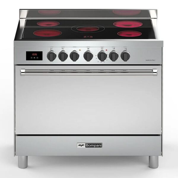Bombani Electric Cooker Ceramic – 109 L – 5 Hot Plates – Silver