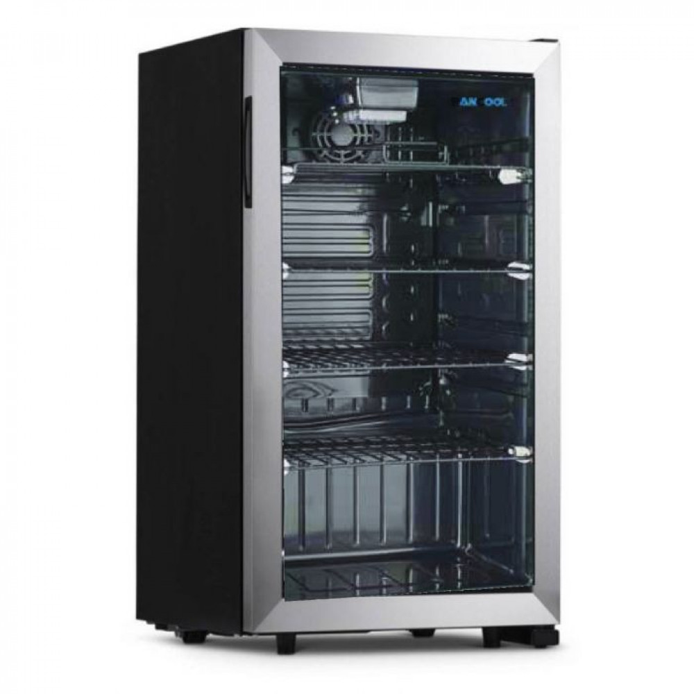 Bankol Display Refrigerator, 92 Liters, Single Glass Door, Black Steel