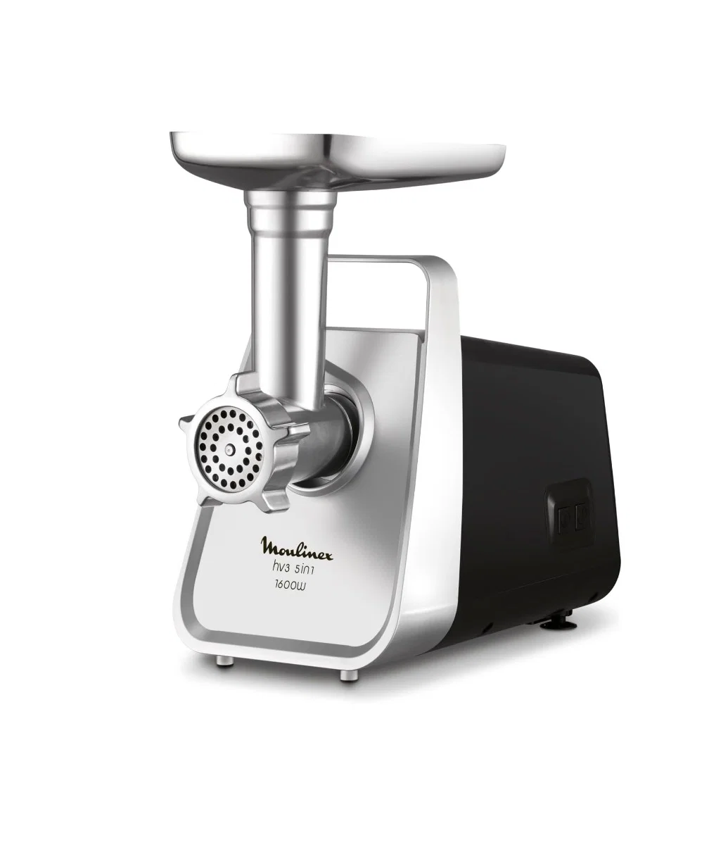 Moulinex 5-in-1 Meat Grinder, 1.9 kg, 1600W, 3 Blades, Silver and Grey