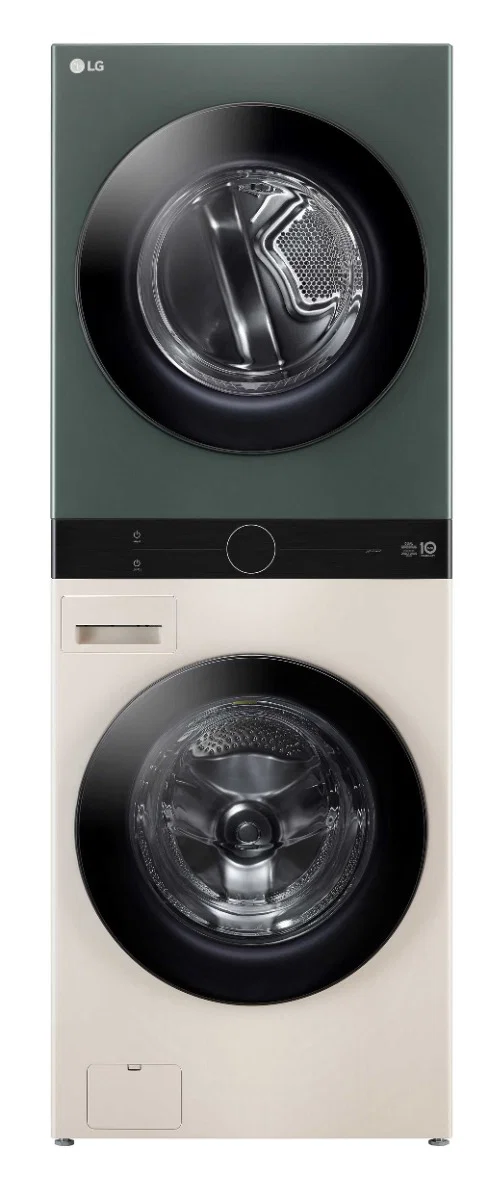 LG Front Loading Washing Machine With Dryer, 25 Kg Wash/20 Kg Dryer, 6 Programs, Beige/Green
