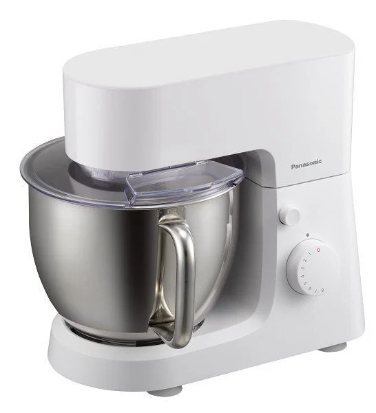 Panasonic Stand Mixer, 4.3 L, 1000 W, Eight Speeds, Three Attachments, White