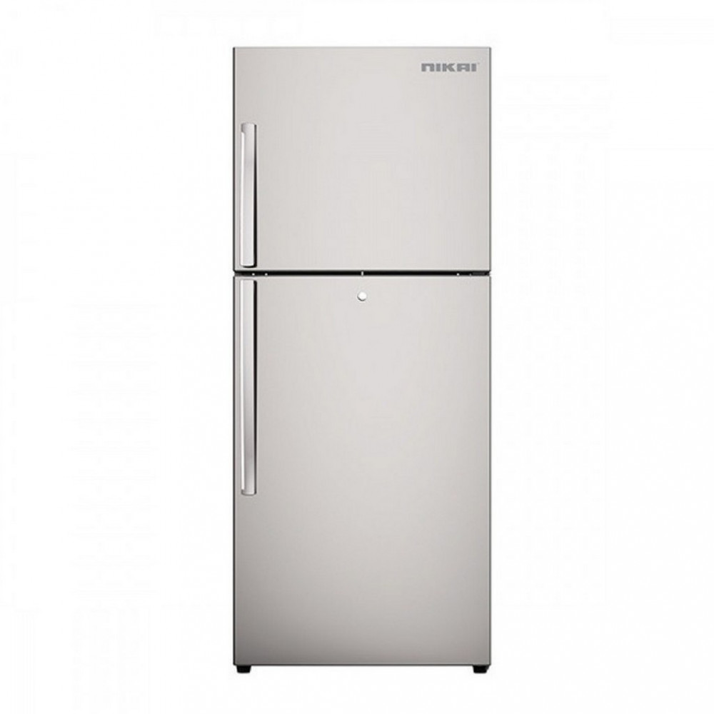 Nikai 18 cu ft 513 L 2-Door Refrigerator, Steam, Silver, Inverter