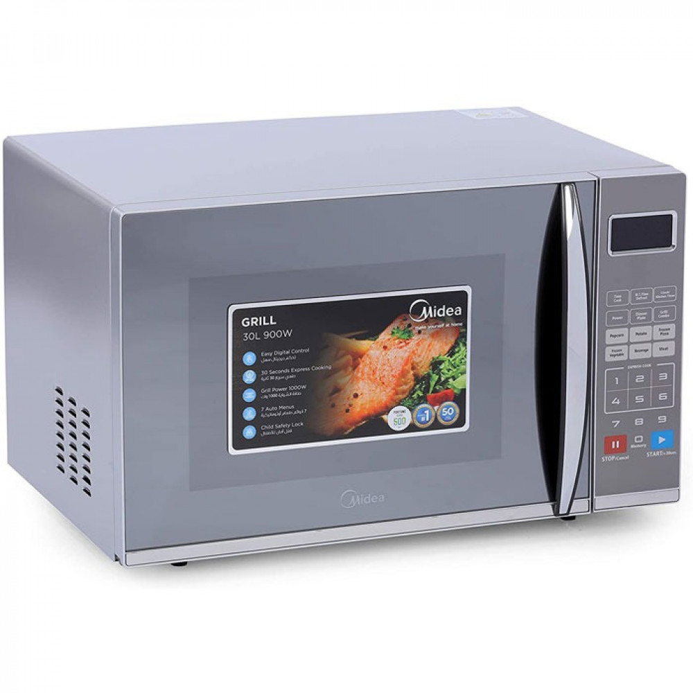 Midea 30L Silver Microwave, 900W