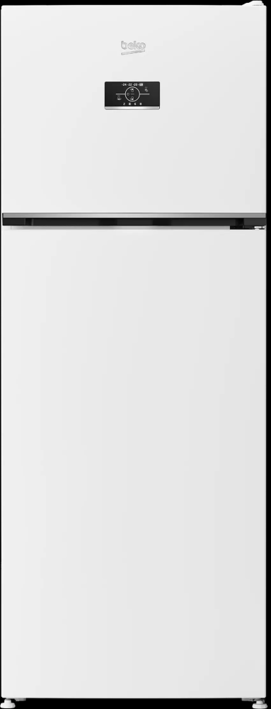 Beko 2-Door Refrigerator 16.8 cu ft 477 L, Inverter, White, Turkish