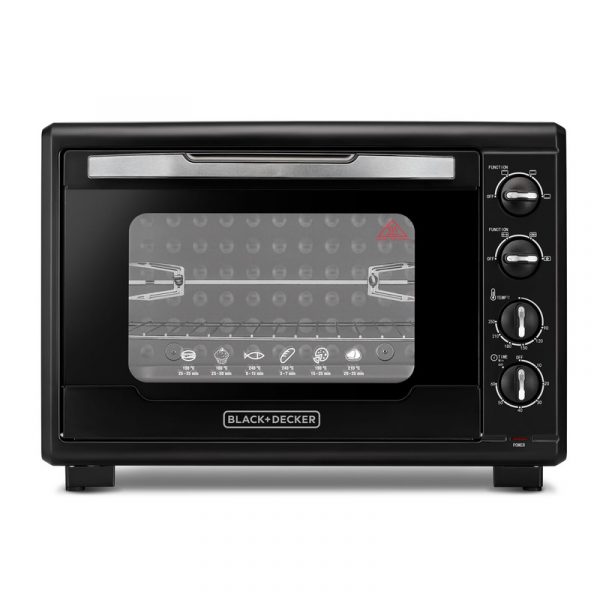 Black+Decker Toaster oven – 55L Capacity – Double Glass – Black