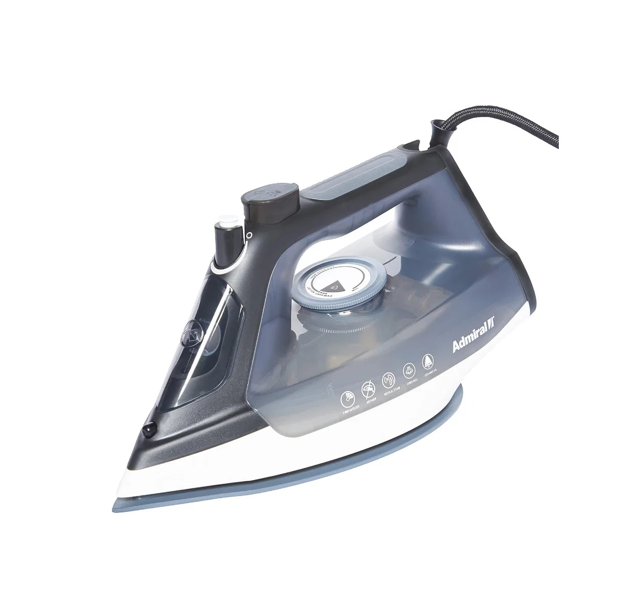 Admiral Handheld Iron, Steam Rate 40g/min, 220-240V, 50-60Hz, 2400-2800W, Mechanical Temperature Control