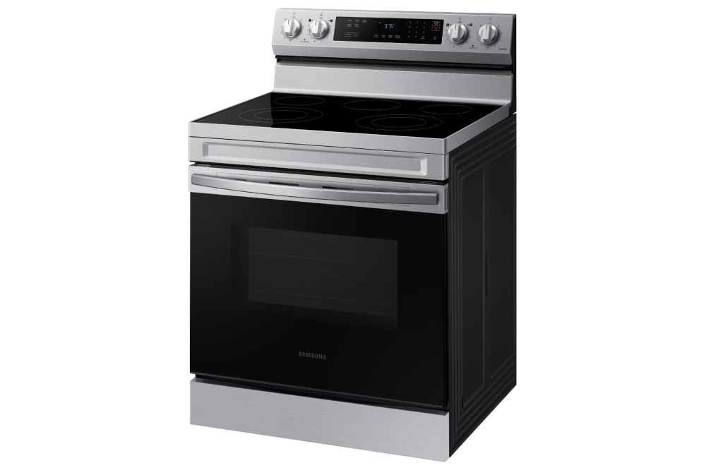 Samsung 5-burner electric oven, ceramic, stainless steel, black