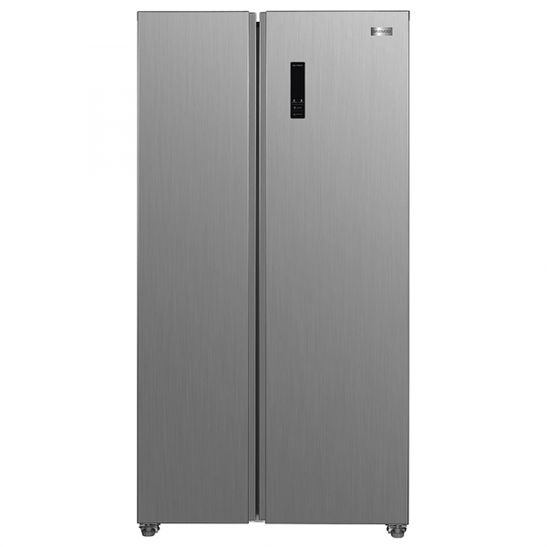 Daewoo Refrigerator and Freezer Side by Side – 12.1 Cu.ft Fridge & 6.3 Cu.ft Freezer – Inox