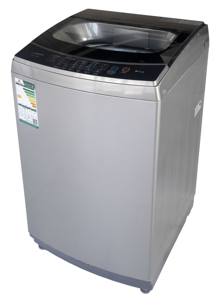 Fisher top-loading automatic washing machine, 8 kg, silver