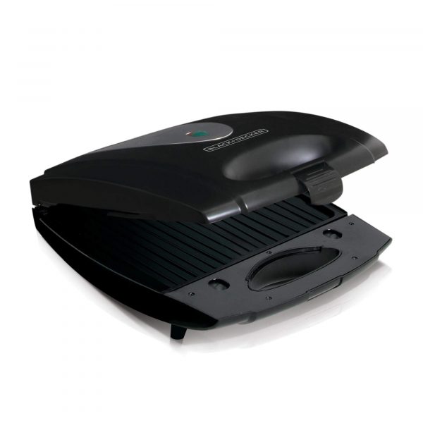Black+Decker Sandwich Maker – 4 Non-stick plates – Black