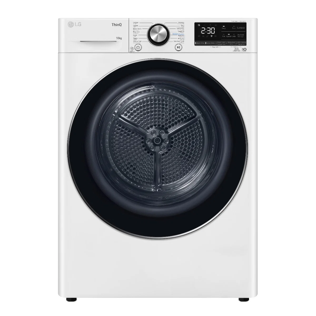 LG 10Kg DUAL Inverter Dryer, sensor dry, Allergy care, Drum care, White color, ThinQ (Wi-Fi)