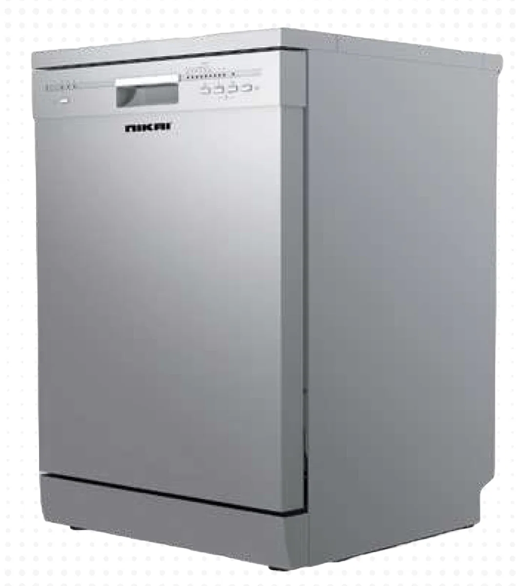 Nikai Dishwasher, 12 Place Settings, 6 Washing Programs, Silver