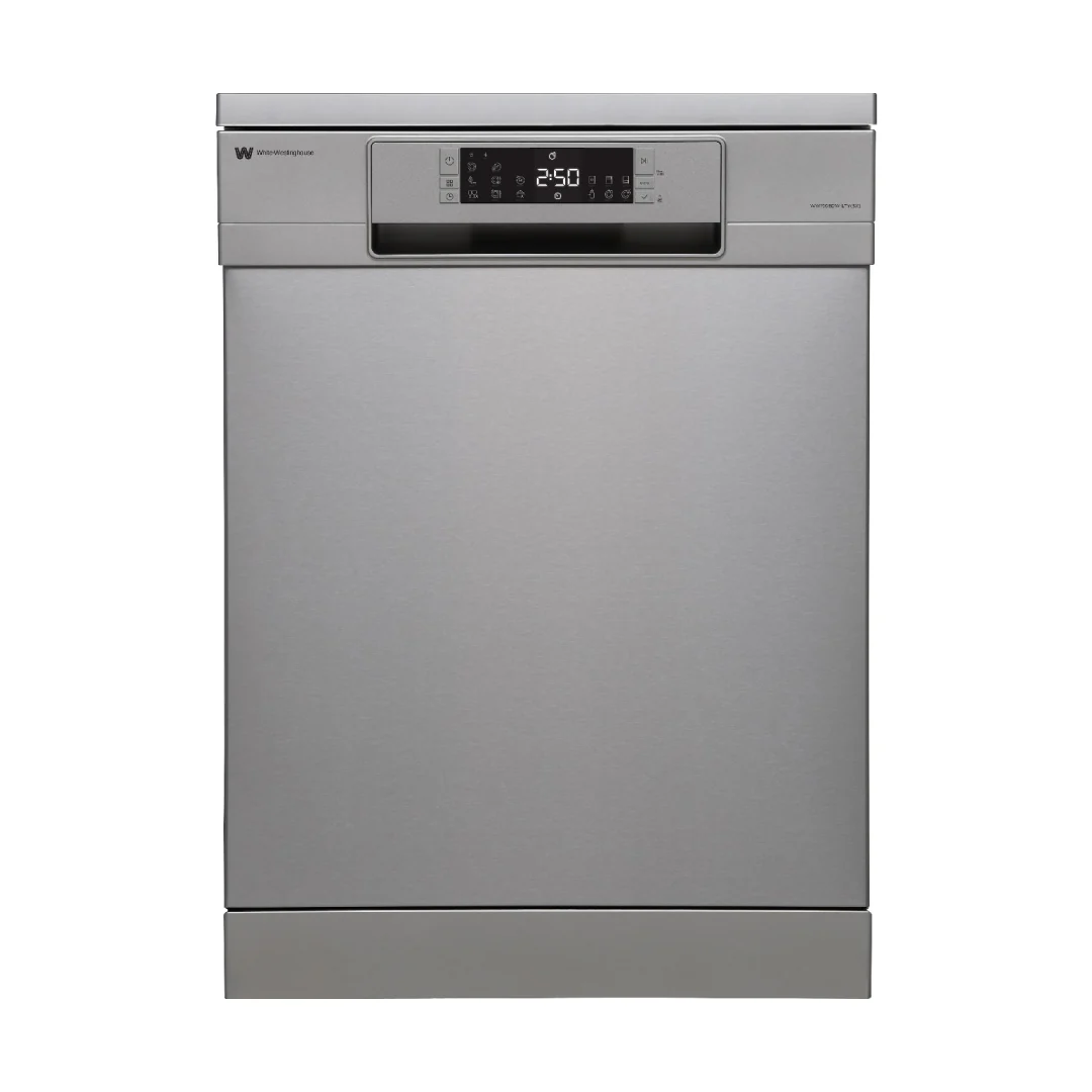 White Westinghouse Free Standing Dishwasher 15 Place Setting 8 Programs Silver Inox