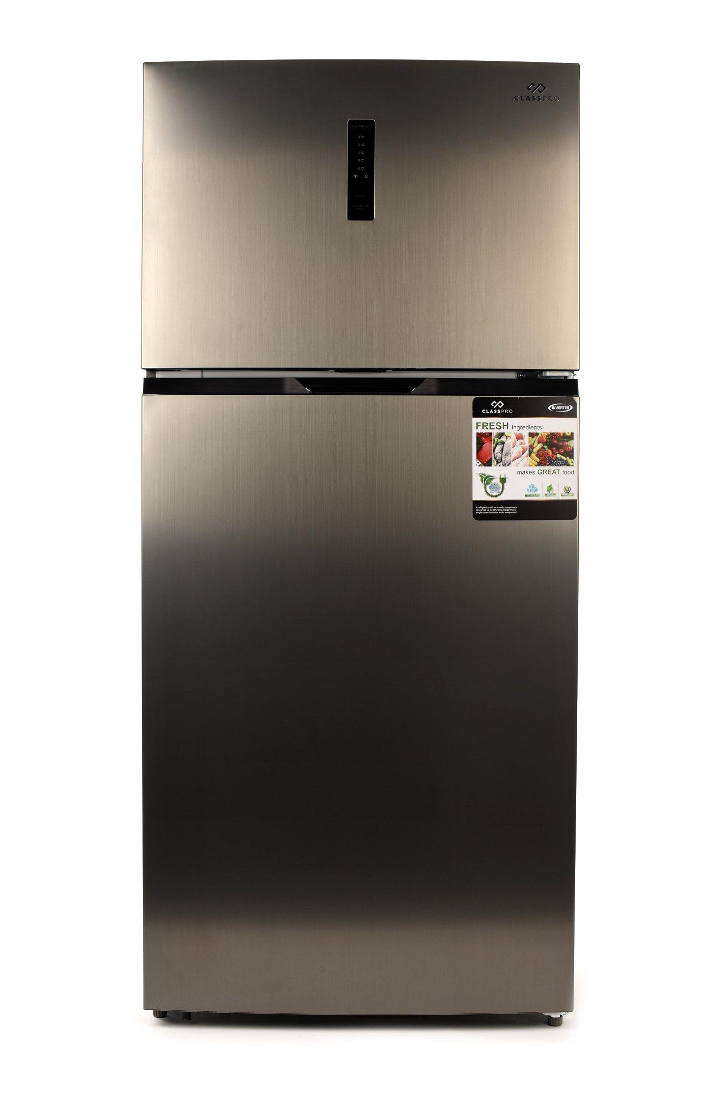 Classpro Top Mount Refrigerator 17.3Cu.ft, Freezer 5.1Cu.ft, INVERTER, Inox