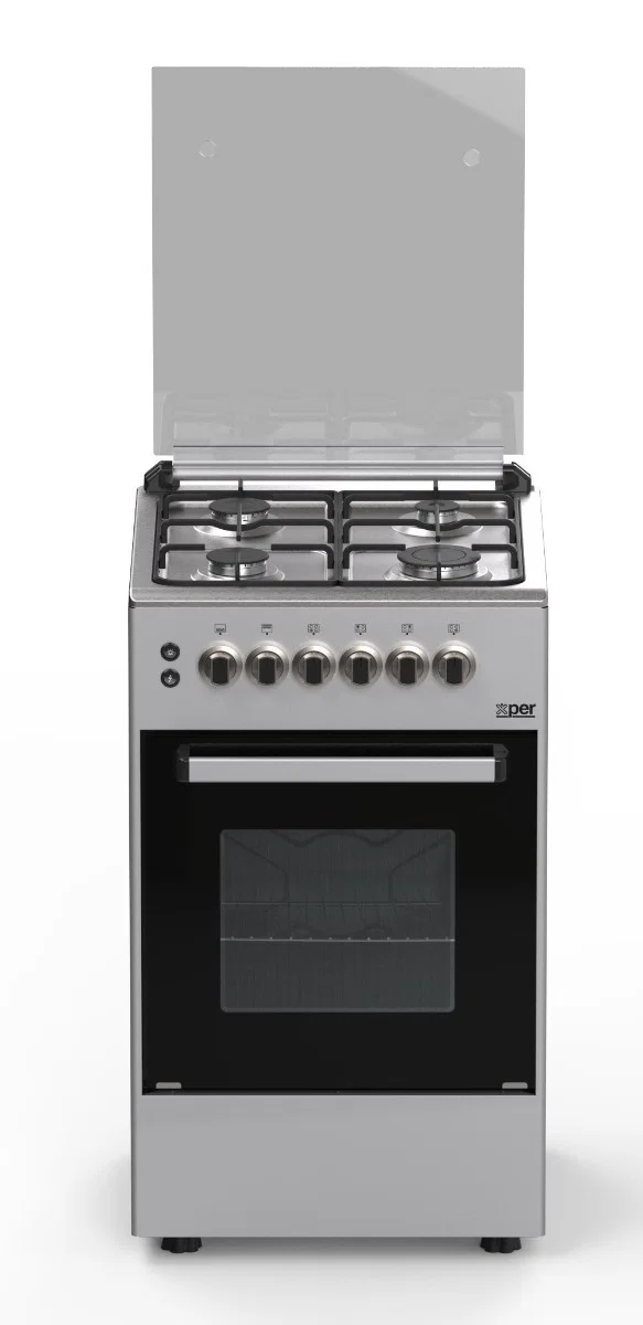 Xper gas oven 52.5*50 cm, 4 burners, Turkish steel
