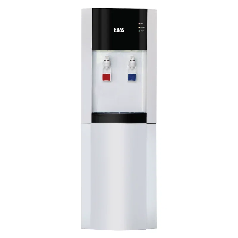 HAAS Stand Water Dispenser 2 Taps, Hot/ Cold, White/ Black