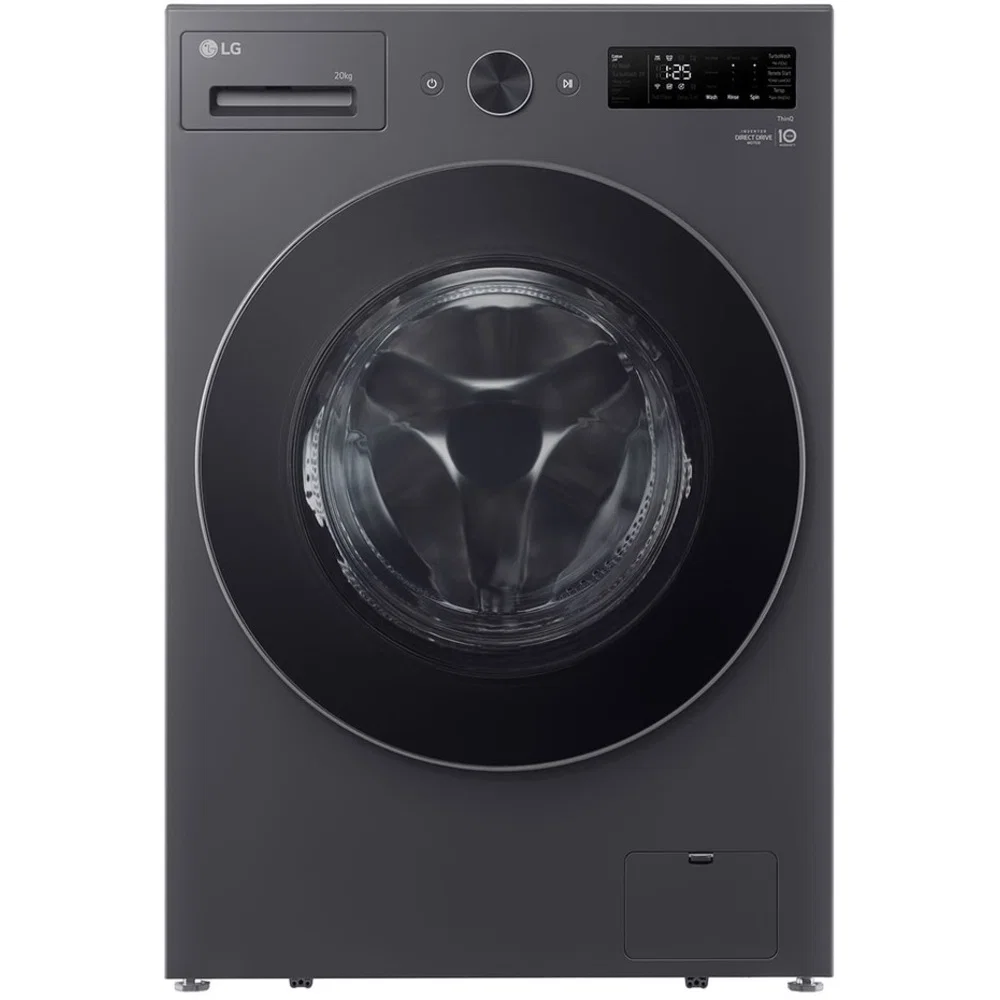 LG - Fully Automatic Front Load Washing Machine, Partial Dry, 20 kg Capacity, 6 Motion, Wi-Fi, AI DD, Graphite