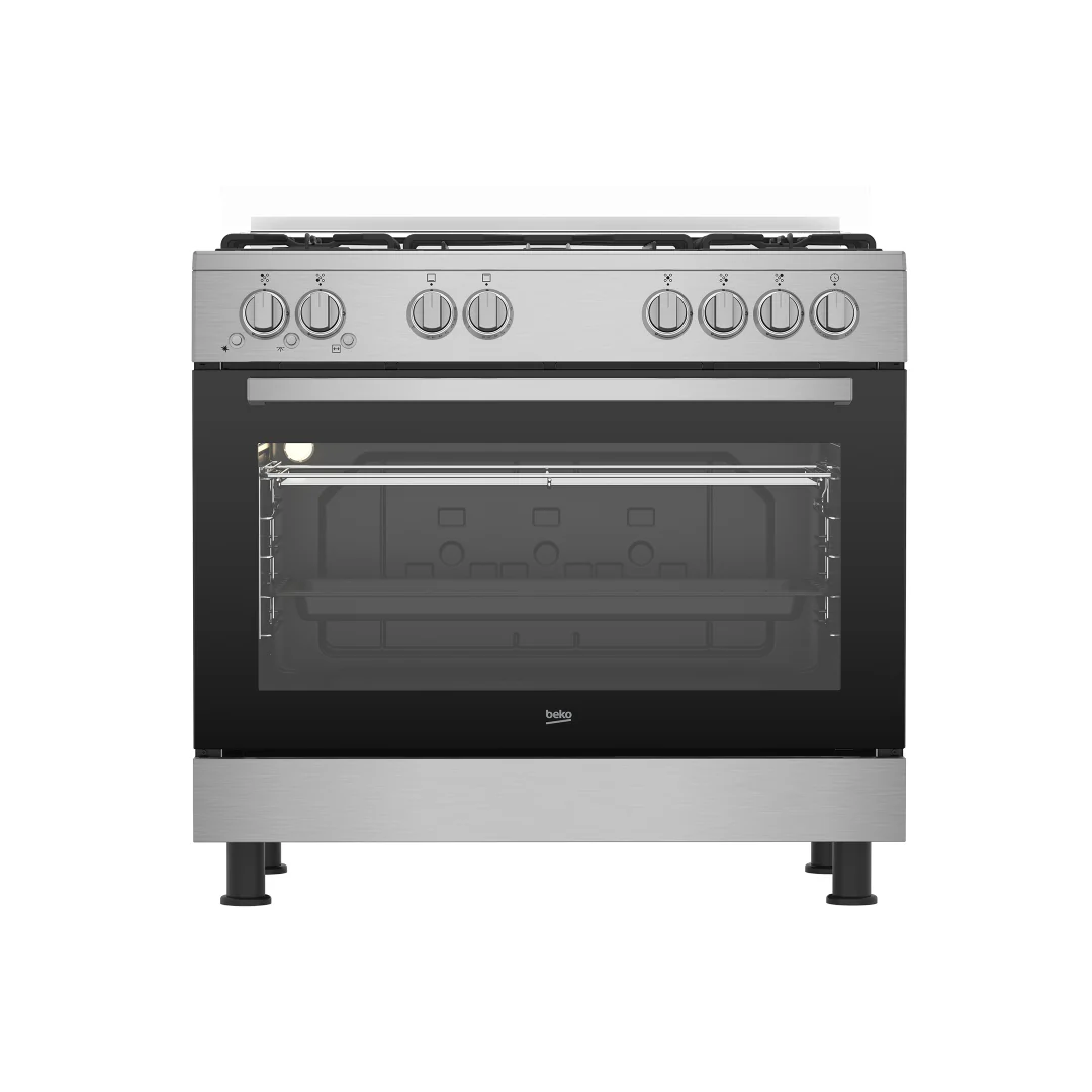 Beko Freestanding Gas Cooker 90x60 5 Burners Stainless steel