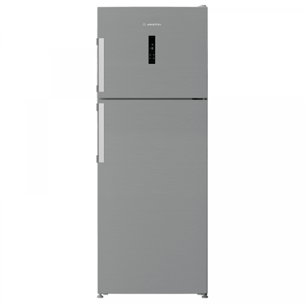 Ariston Refrigerator and Freezer Two Doors – 12.5 Cu.ft Fridge & 4.3 Cu.ft Freezer – Inox