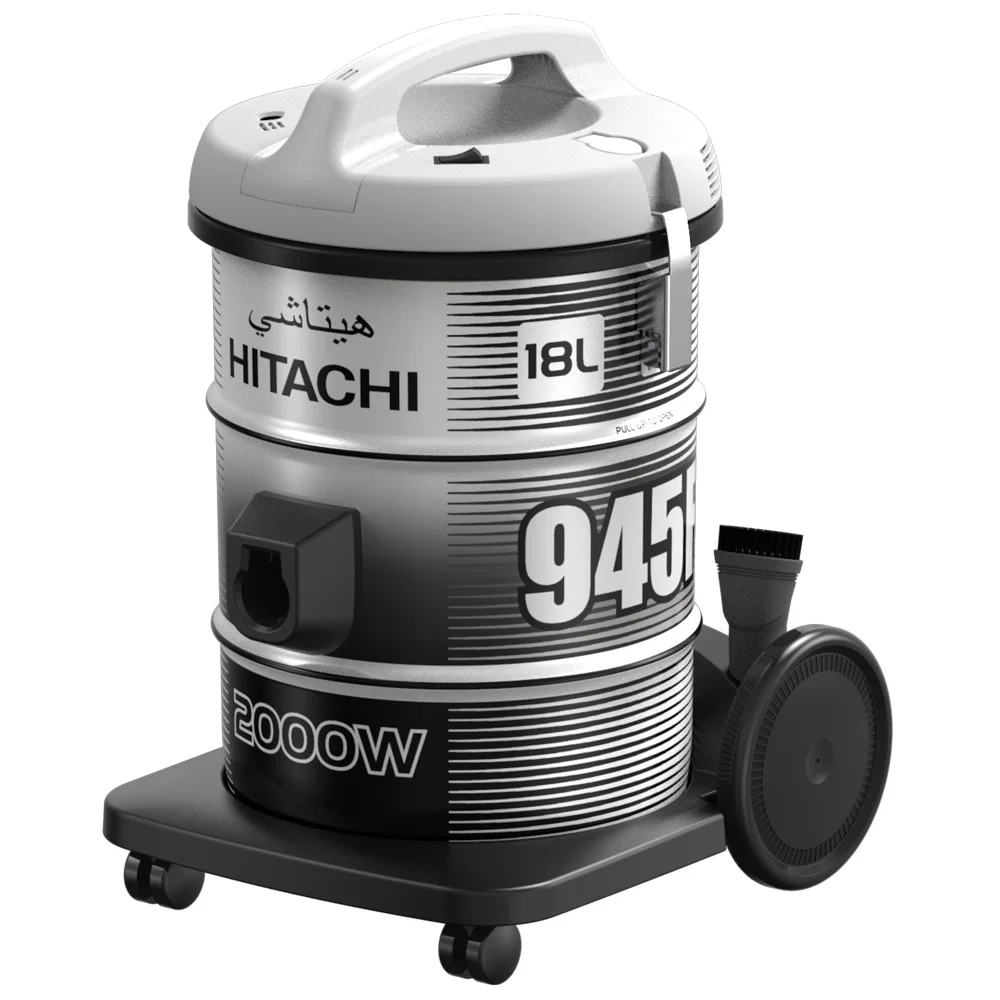 Hitachi Drum Vacuum Cleaner 18L 2000W – Platinum Grey / Black