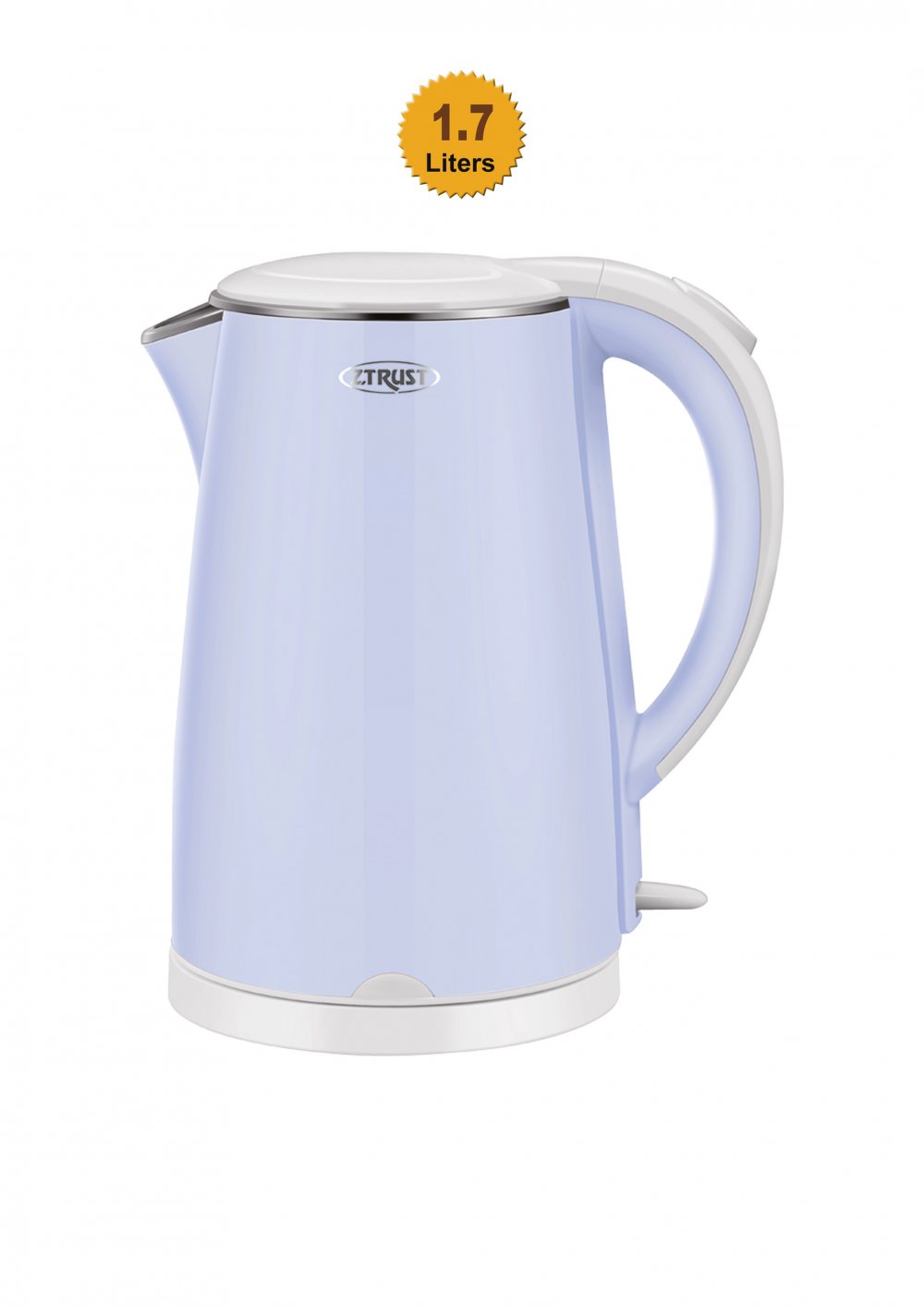 Z.Trust Kettle 1.7L,1800-2150W,Dbl/W-Blu