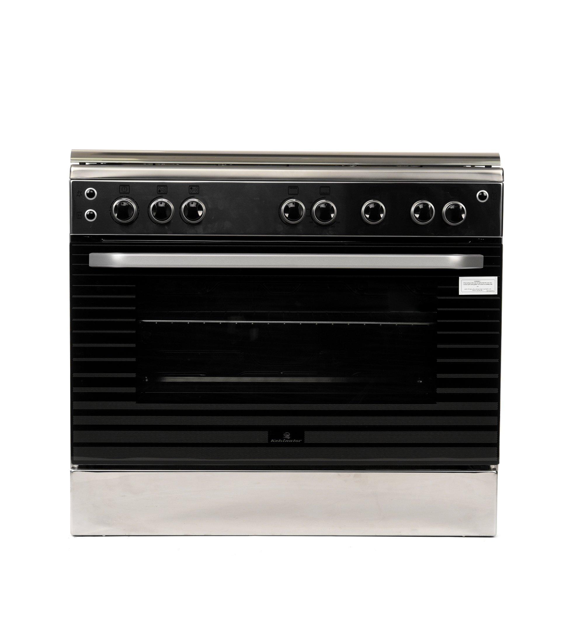 Kelvinator Freestanding Gas Cooker 90X60, Full Safety, Stainless Steel