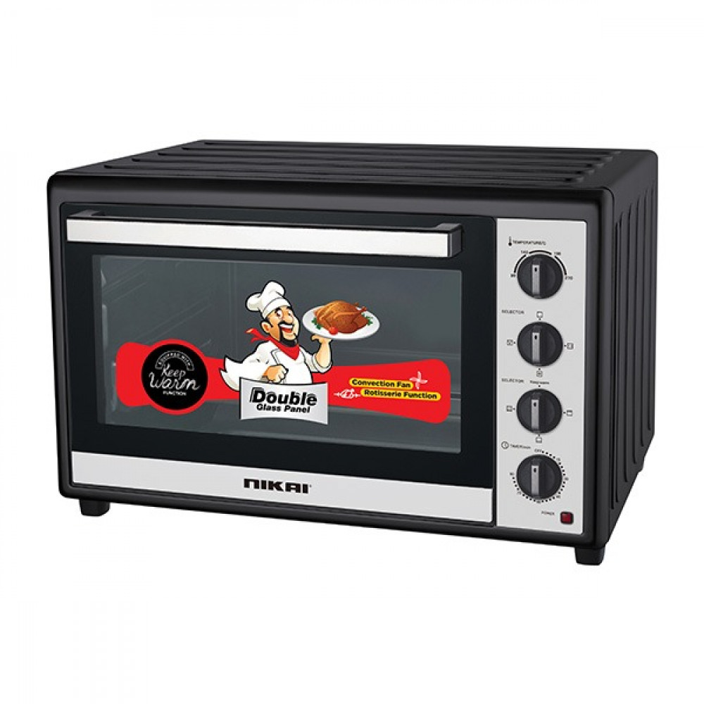 Nikai 100L Electric Oven, 2700W, 4 Knobs