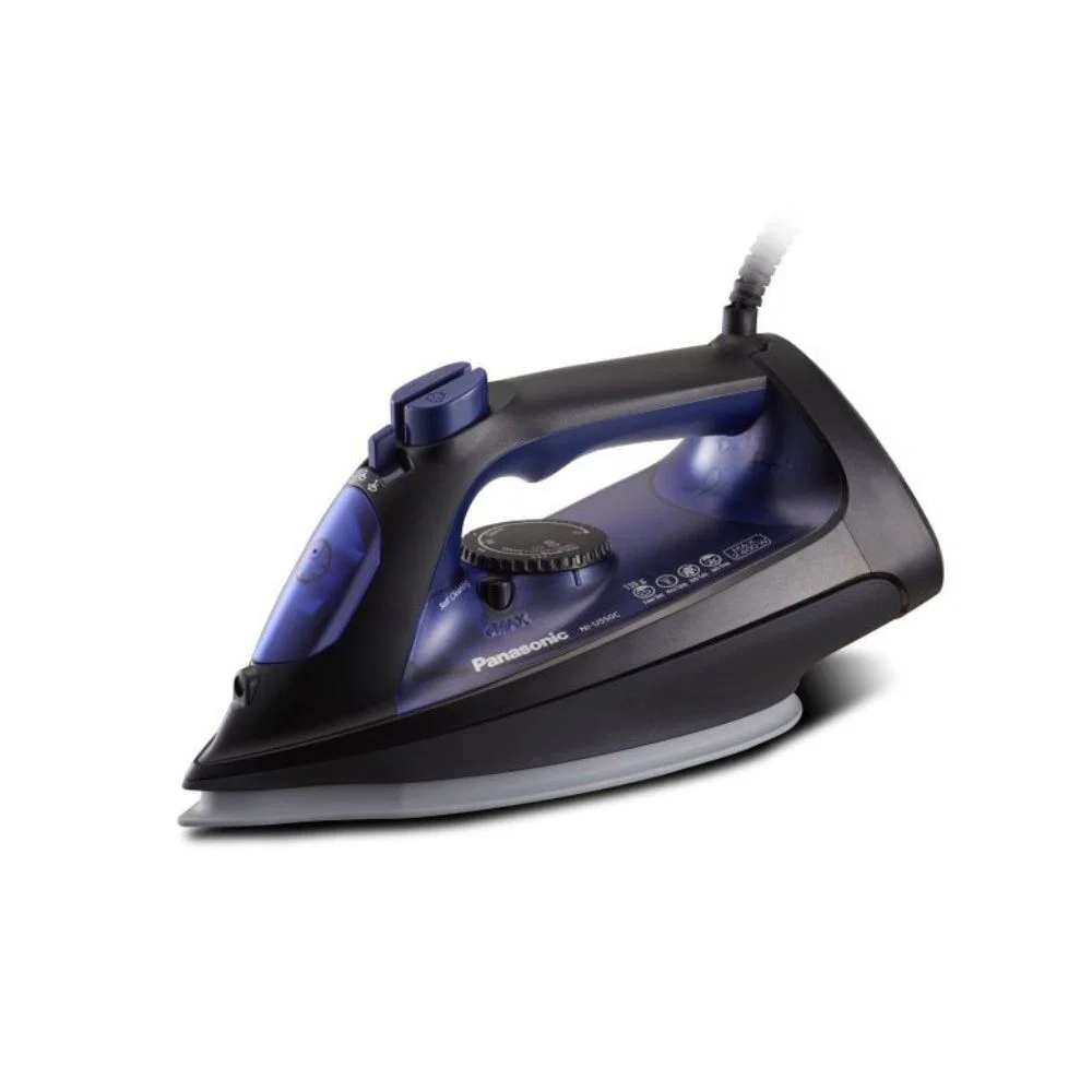 Panasonic Iron, Steam - 2400 W, Anti-Calc, Anti-Drip, Blue