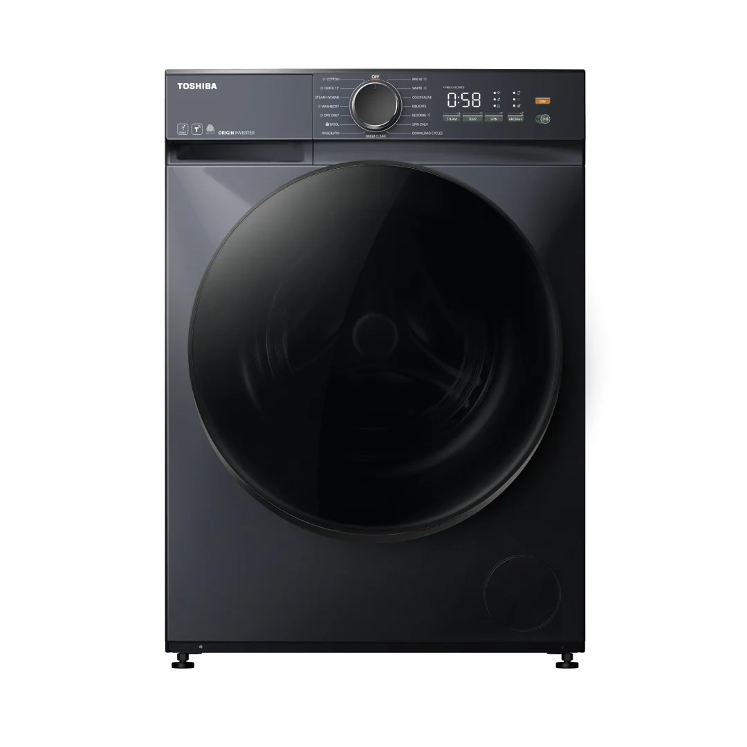 Toshiba Front Load 8Kg Washing Machine with Ultra Fine Bubble Origin Inverter Morandy Grey