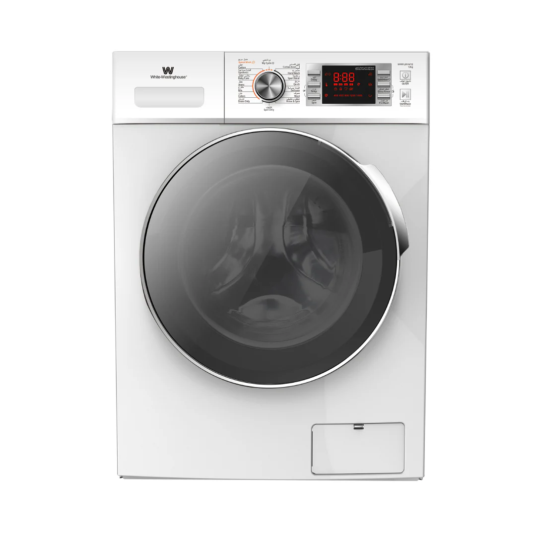 White Westinghouse Front Load Washing Machine 12KG 1400 RPM Inverter White