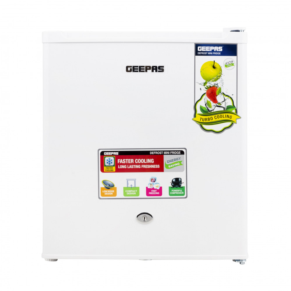 Geepas Single Door Refrigerator, 46 Liters, White