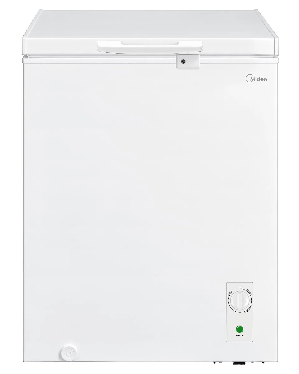 Midea - Chest Freezer, 5 ft., 142 L, Thermostat, Reverse Cooling Technology White