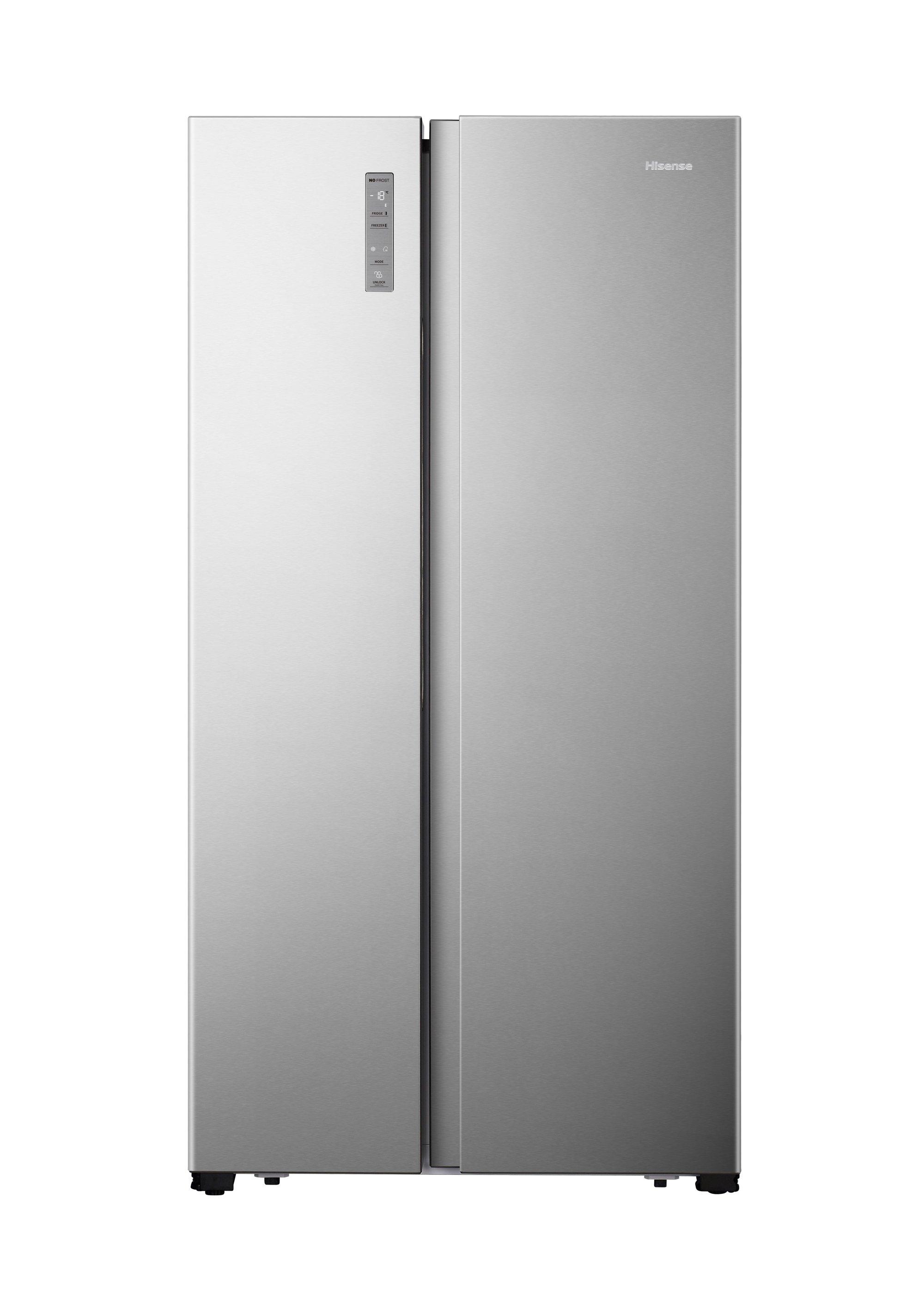 Hisense Side by Side Refrigerator 11.8 Cu.ft, Freezer 6.1 Cu.ft, Inverter, Silver