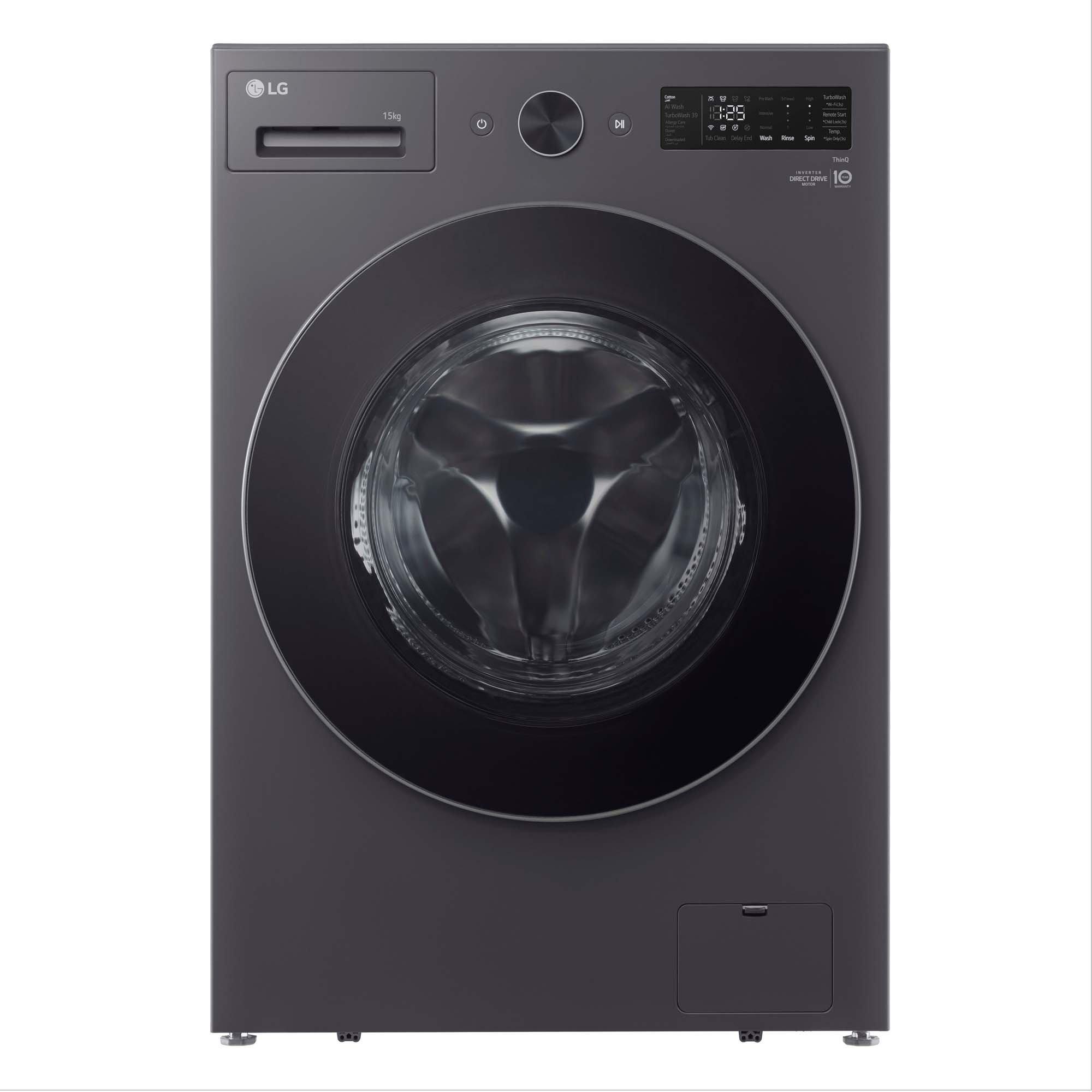 LG, Front Load washer, 15 kg, Graphite