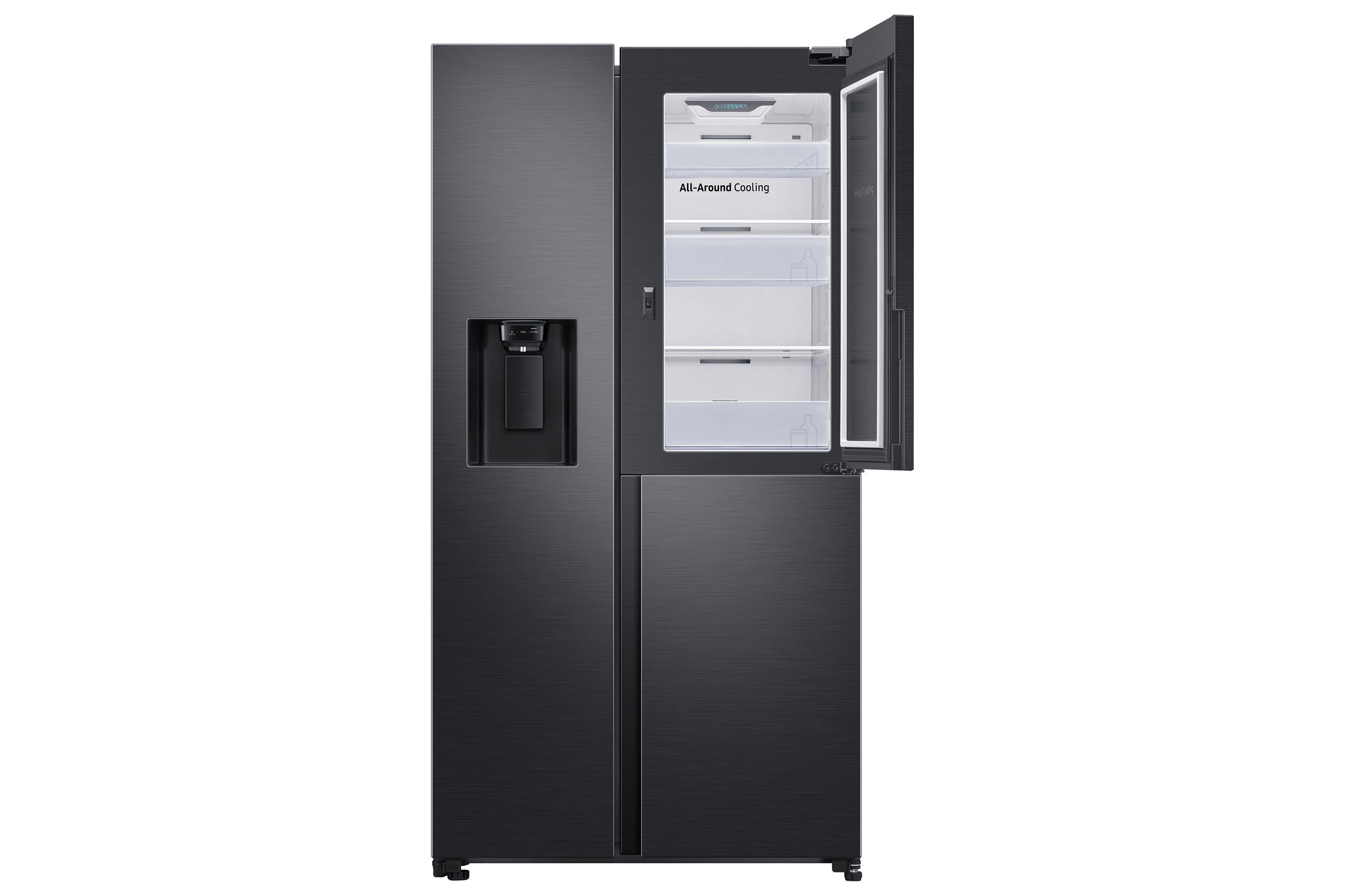 Samsung SBS Refrigerator 18.2Cu.ft, Freezer 10.3Cu.ft, Black Matt
