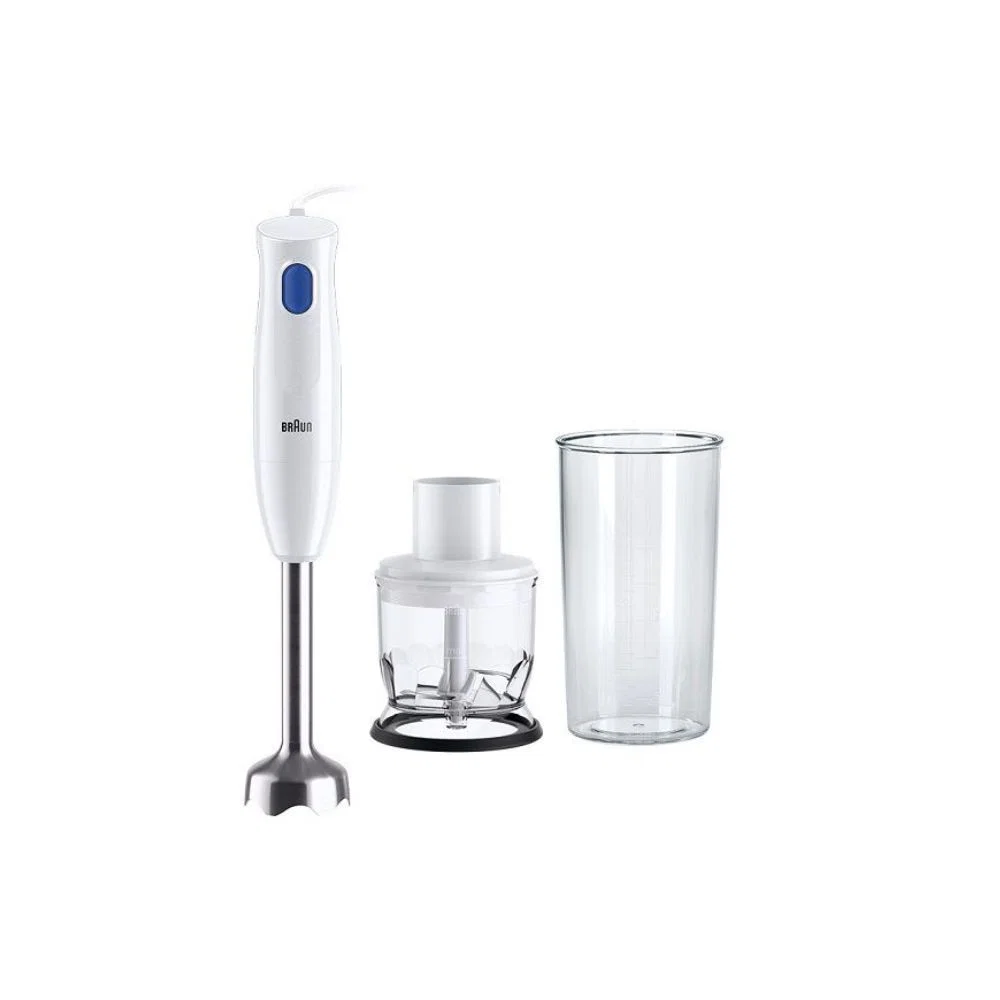 Braun Food Processor Multiquick 1 450 W 600 Ml Jug Single Speed 350 Ml Chopper White