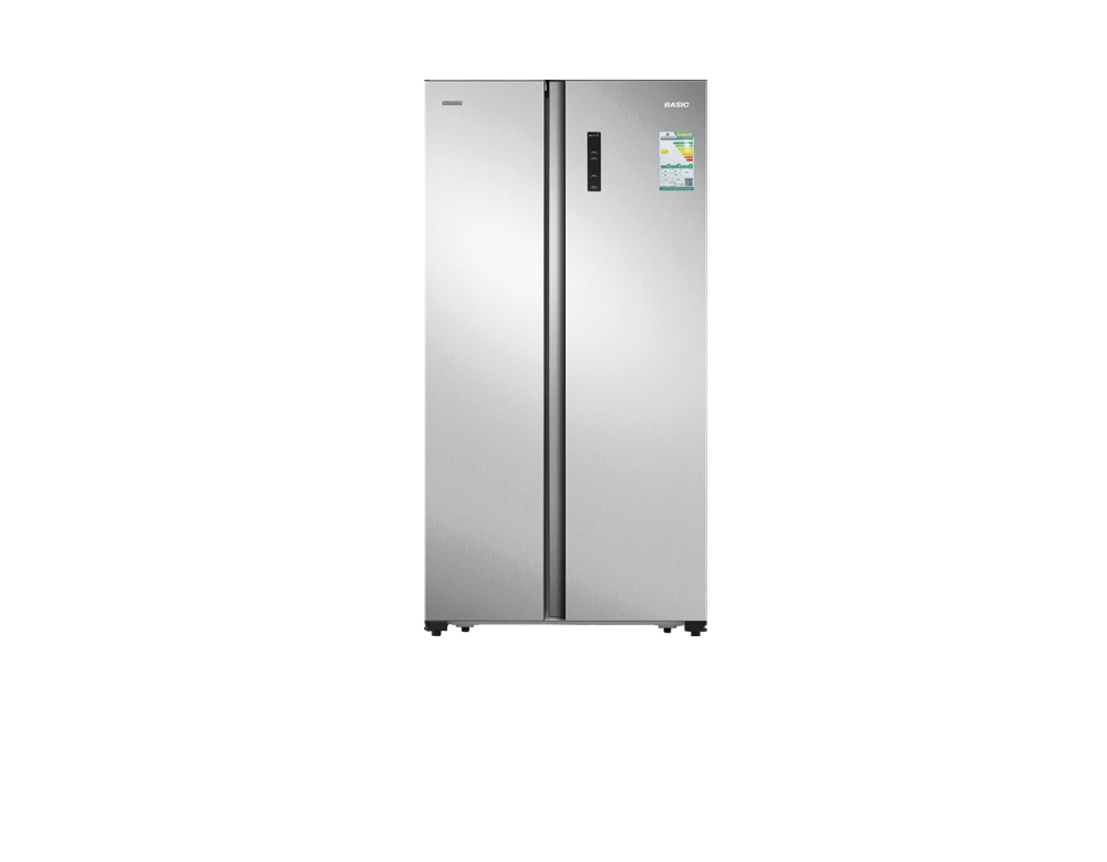 Basic 18.6 cu ft (525 L) Side-by-Side Refrigerator, Silver