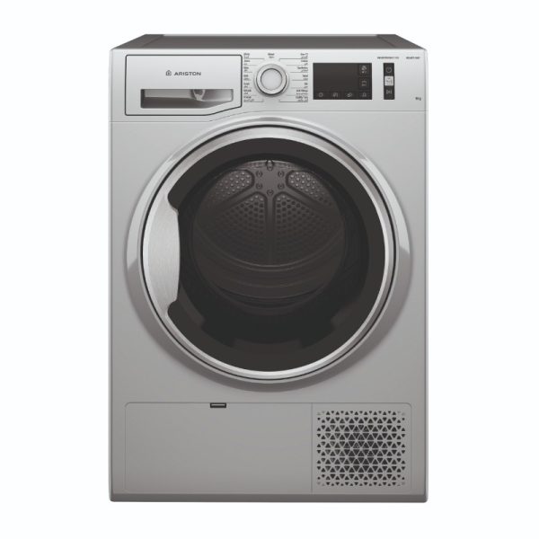 Ariston Dryer Front Load – Condensing (Heating pump) – 9 Kg Drying – 15 Programs – Grey