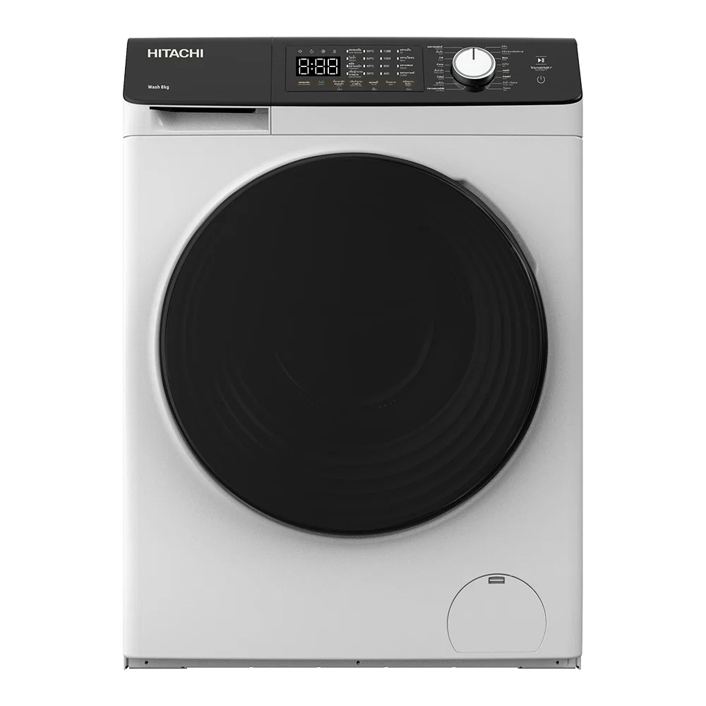Hitachi - Front Load Washing Machine, 8 kg, Inverter, higyene Program, Steam Wash