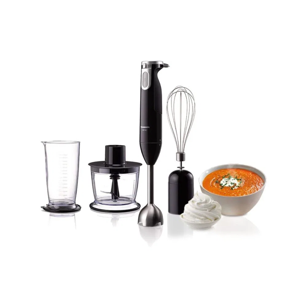 Panasonic Hand Blender, 600 W, 4 Sharp Samurai Stainless Blades, Black