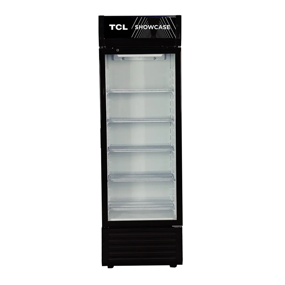 TCL Display Refrigerator, Black, 9.9 Cu. Ft., 281 Liters, Electronic Control with LED Display, LED Lighting