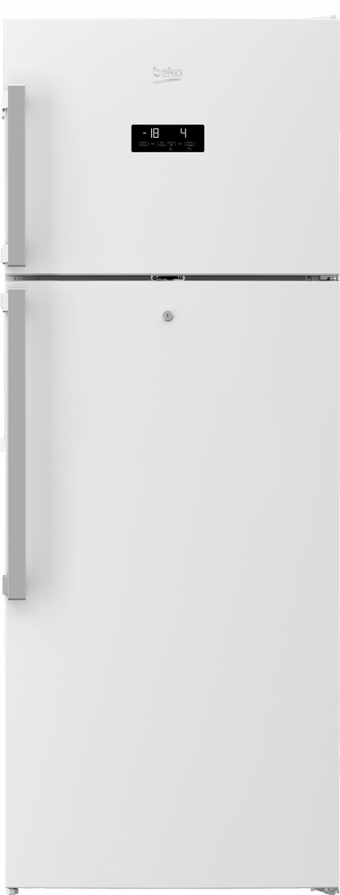 Beko 2-Door Refrigerator, 15.9 cu ft 450 L, Blue LED, White
