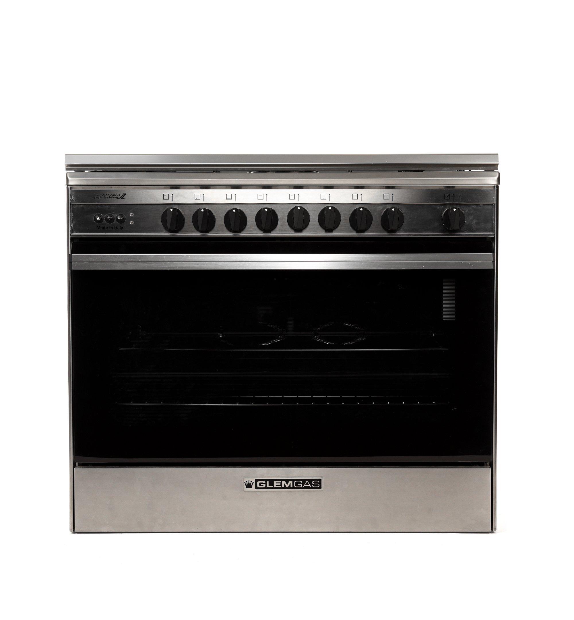 GlemGas Cooker, Gas/Electric, 60X90, 6Burner(4Gas+2Electric) Full Safety,Steel