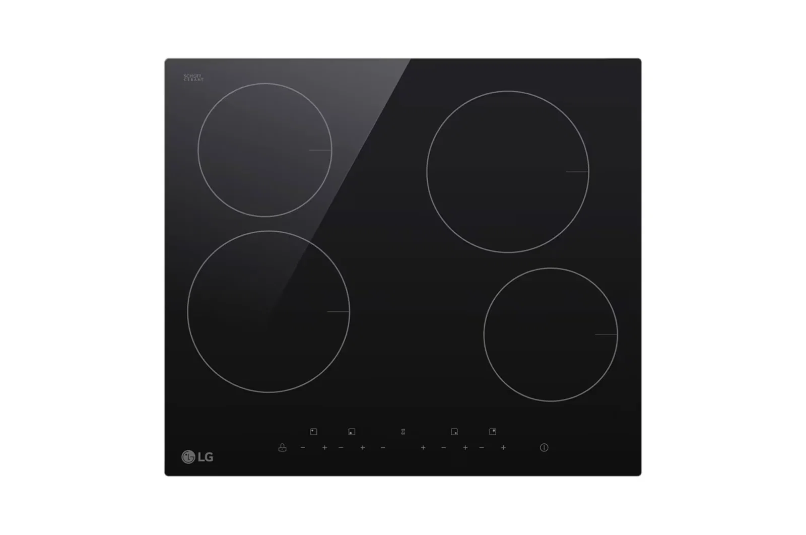 LG Built-in Electric Hob 59cm 4 Burners Black Ceramic