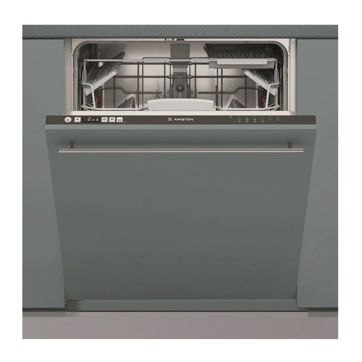 Ariston Built-in Fully integrated dishwasher 6 Programs, 14 Places, Silver
