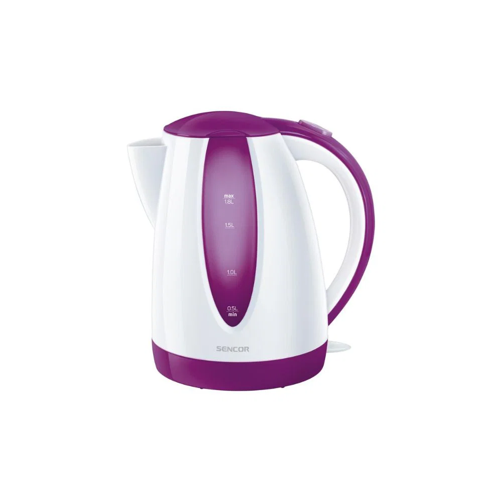 Sencor Kettle, 1.8L, 2000W, Double-sided Water Level Mark, Cord Storage in Base, Purple